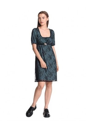 Vive Maria Regency Robe en dentelle pour femme Noir, Noir , XXL