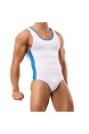 BODHIS Mens Wrestling Singlet Justaucorps String 1 Pièce Combinaison Slip Maillots de Bain Maillot de Bain Dancewear sous-Vêt