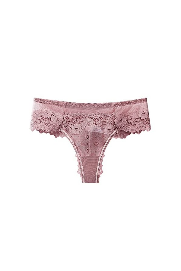 Femmes bas culotte culotte pendentif taille G sous-vêtements string perle poupée lingerie, Z1 rose., S