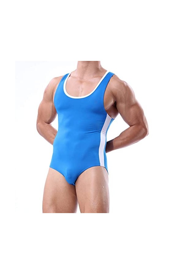 BODHIS Mens Wrestling Singlet Justaucorps String 1 Pièce Combinaison Slip Maillots de Bain Maillot de Bain Dancewear sous-Vêt
