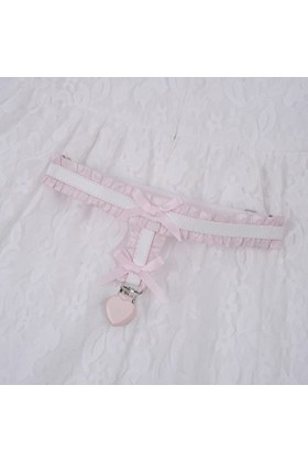 Femmes Coeur Sexy Élastique Cuisse Anneau Accessoires Dentelle Jambe Jarretelles Chaussettes Clip Arc Jarretière Color : B, 