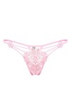 Culotte sexy en dentelle transparente avec broderie ajourée, string sexy pour femme, coupe ample, rose vif, taille unique