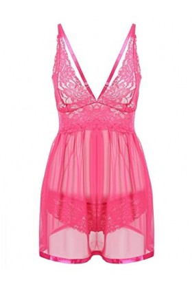 RWRAPS sous-vêtements Sexy pour Femmes, Robe à Bretelles Sexy, Lingerie Fendue, Pyjama érotique, Ensemble de Robe de soirée 