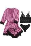 Lingerie Sexy pour Femmes, Ensemble Pyjama érotique en Dentelle, vêtements de détente, Ensemble de Bretelles de Lingerie Sexy