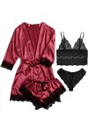 Lingerie Sexy pour Femmes, Ensemble Pyjama érotique en Dentelle, vêtements de détente, Ensemble de Bretelles de Lingerie Sexy