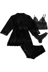 Lingerie Sexy pour Femmes, Ensemble Pyjama érotique en Dentelle, vêtements de détente, Ensemble de Bretelles de Lingerie Sexy