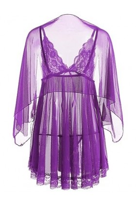 sous-vêtements Sexy pour Femmes, Bas, Pyjama Sexy, Lingerie en Maille, Robe érotique, Trois pièces