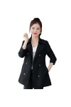 JYHBHMZG Printemps Automne Trench Femme Coréen Double Poitrine Mi-Longueur Femmes Trench Coat Manteau Coupe-vent Vêtements d