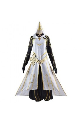 EXOTUF Jeu Zhongli Cosplay Costumes Homme Femme Robe Uniformes Outfit Halloween Party,Set-M