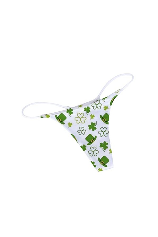 Culotte taille basse G-string confortable sexy dos en T pour femme Sous-vêtements doux en coton pour femme Grande taille, ros