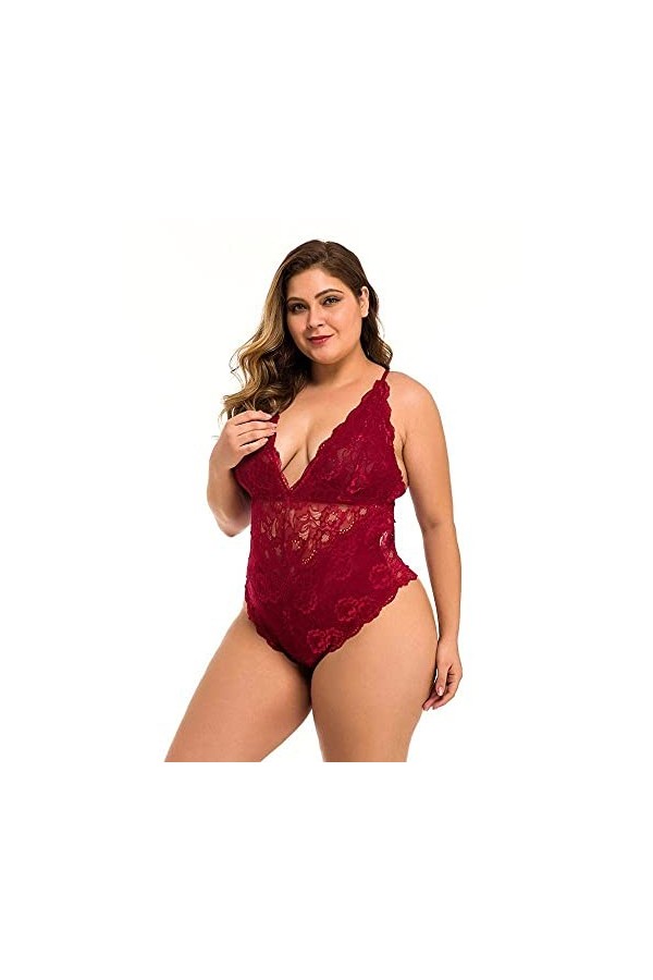 Lingerie Sexy Robe en Dentelle Noeud Lingerie Sexy Érotique Vêtements Off-Shoulder String Set-01_M 2 XL 