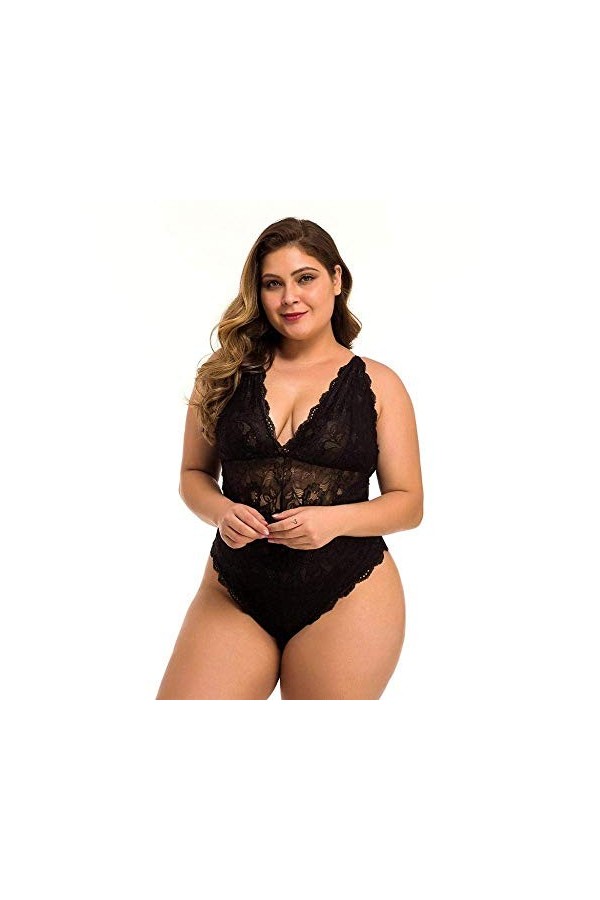 Lingerie Sexy Robe en Dentelle Noeud Lingerie Sexy Érotique Vêtements Off-Shoulder String Set-01_M 2 XL 