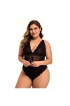 Lingerie Sexy Robe en Dentelle Noeud Lingerie Sexy Érotique Vêtements Off-Shoulder String Set-01_M 2 XL 