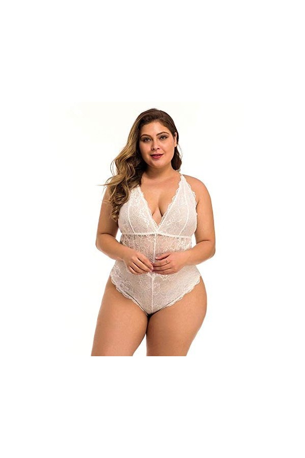 Lingerie Sexy Robe en Dentelle Noeud Lingerie Sexy Érotique Vêtements Off-Shoulder String Set-01_M 2 XL 