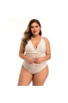 Lingerie Sexy Robe en Dentelle Noeud Lingerie Sexy Érotique Vêtements Off-Shoulder String Set-01_M 2 XL 