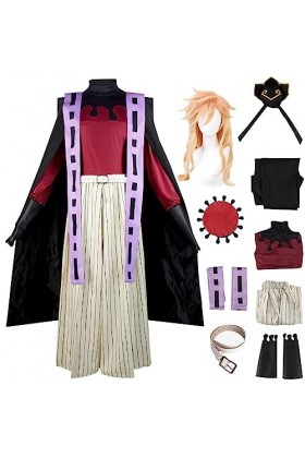 Foanja Déguisement Douma Adulte Cosplay Demon Slayer Twelve Kizuki Douma Complet Anime Uniforme et Chapeaux pour Halloween Ca