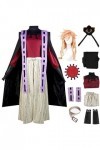 Foanja Déguisement Douma Adulte Cosplay Demon Slayer Twelve Kizuki Douma Complet Anime Uniforme et Chapeaux pour Halloween Ca