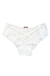 CreoQIJI Culotte sexy pour femme en dentelle au crochet - Sous-vêtements, Rose, M