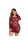 sous-vêtements Sexy pour Femmes, Filet de Poisson, Lingerie Sexuelle Amusante, Combinaison à Manches Longues