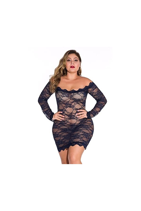 sous-vêtements Sexy pour Femmes, Filet de Poisson, Lingerie Sexuelle Amusante, Combinaison à Manches Longues