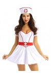 XENITE Cosplay, uniforme dinfirmière sexy pour femme, tenue de fête dHalloween, déguisement blanc XX 