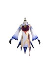 ZENAHA Ganyu Cosplay Costume Avec Coiffure Halloween Fête Robe Uniforme Ensemble Complet,Set-XS