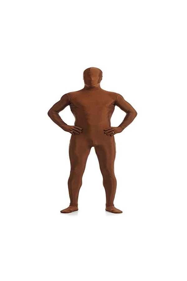 Hommes Seconde Peau Combinaison Spandex Catsuit Longue Couverture Complète Zentai Body Justaucorps Fermeture Éclair Clubwear 