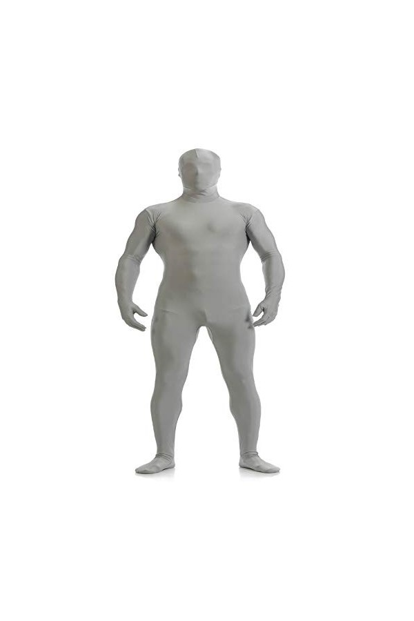 Hommes Seconde Peau Combinaison Spandex Catsuit Longue Couverture Complète Zentai Body Justaucorps Fermeture Éclair Clubwear 