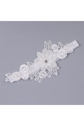 GJRFYJ Blanc Broidered Garter Belt Sexy Garter Belt Dames Bridal Cight Ring Bridal Garter Garter Barter Color : White, Size 