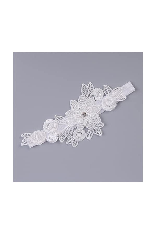 GJRFYJ Blanc Broidered Garter Belt Sexy Garter Belt Dames Bridal Cight Ring Bridal Garter Garter Barter Color : White, Size 