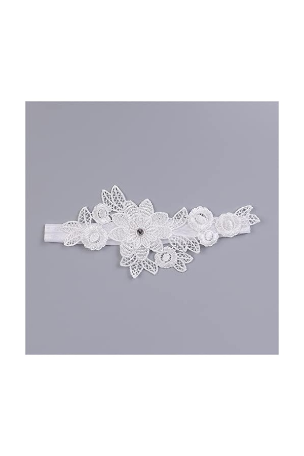 GJRFYJ Blanc Broidered Garter Belt Sexy Garter Belt Dames Bridal Cight Ring Bridal Garter Garter Barter Color : White, Size 
