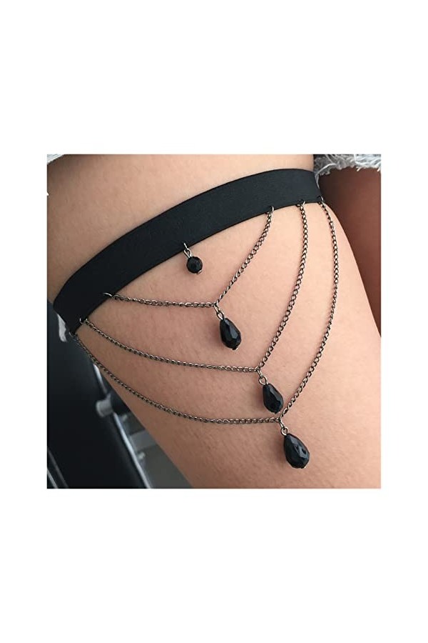 YANYUESHOP Pendentif Sexy Stretch Jarretière Jambe Boucle Jarretelle Cadeau Taille Réglable Color : P0154, Size : One Size 