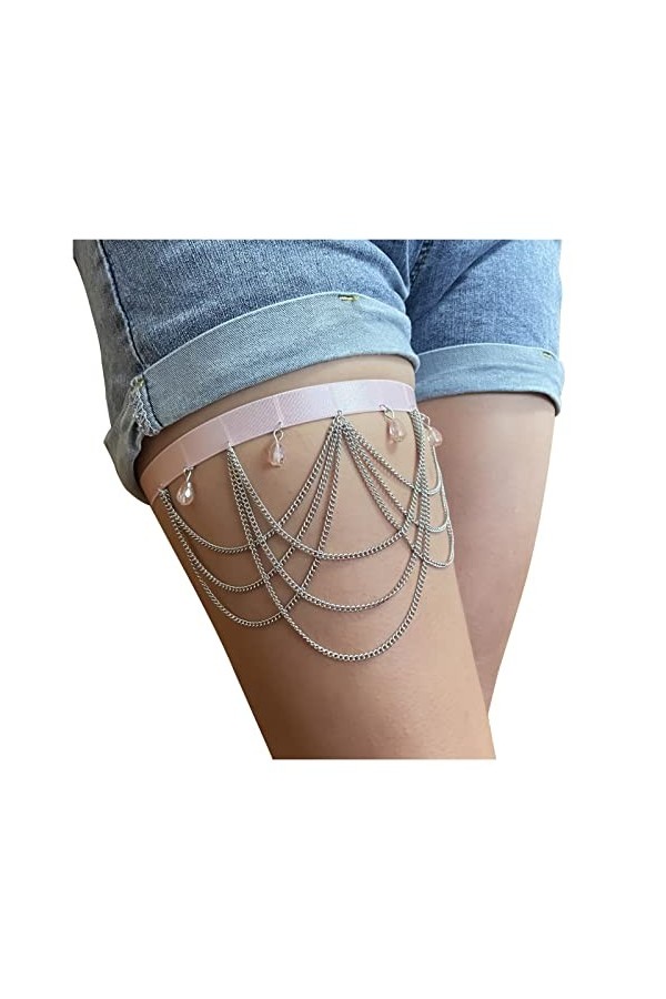 YANYUESHOP Pendentif Sexy Stretch Jarretière Jambe Boucle Jarretelle Cadeau Taille Réglable Color : P0154, Size : One Size 