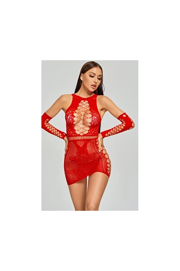 TONZN Bas Sexy Lingerie Sexy Body Ensemble de Lingerie Costumes Sexy sous-vêtements Body Taille Unique Body Taille Unique 