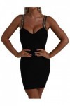 BELLA BARNETT Mini-robe bandage diamonate, noir, Taille M