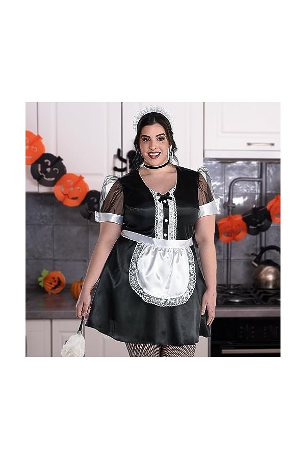 amscan 8407273 Costume de soubrette pour femme Taille XXL 46-48 