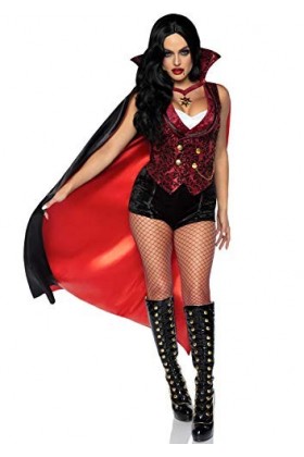 Leg Avenue 86937 04803 Costumes Tailles Adulte, Black/Burgundy, Large Femme