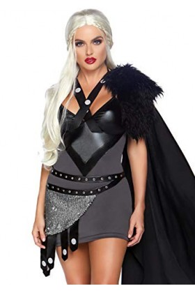 Leg Avenue Throne Warrior, Panamas Femme, Noir Black , Taille fabricant: Medium 10-12 