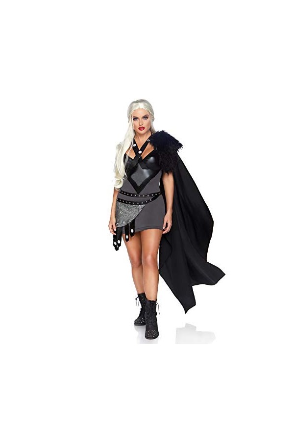 Leg Avenue Throne Warrior, Panamas Femme, Noir Black , Taille fabricant: Medium 10-12 