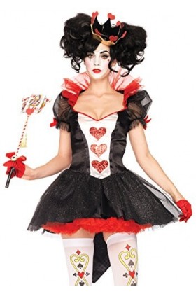 Leg Avenue Costume 2 Pièces Reine Royale Noir/Rouge Large