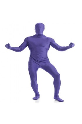 Hommes Seconde Peau Combinaison Spandex Catsuit Longue Couverture Complète Zentai Body Justaucorps Fermeture Éclair Clubwear 