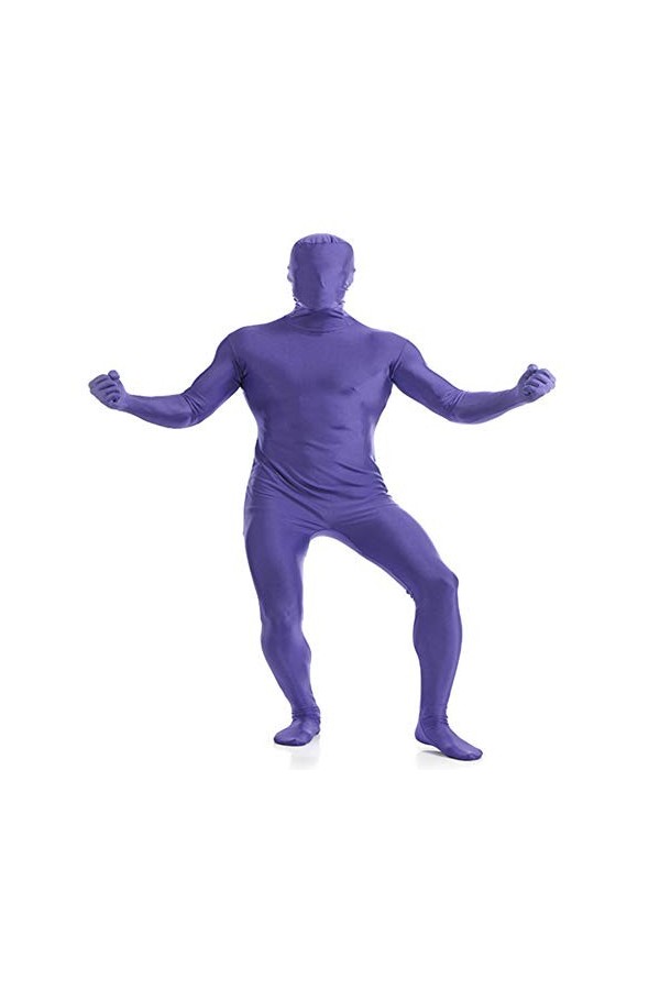 Hommes Seconde Peau Combinaison Spandex Catsuit Longue Couverture Complète Zentai Body Justaucorps Fermeture Éclair Clubwear 