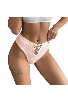 My Recent Orders Culotte sexy pour femme avec sangle creuse pour femme Lingerie Culotte confortable sans couture, rose, L