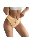 My Recent Orders Culotte sexy pour femme avec sangle creuse pour femme Lingerie Culotte confortable sans couture, rose, L