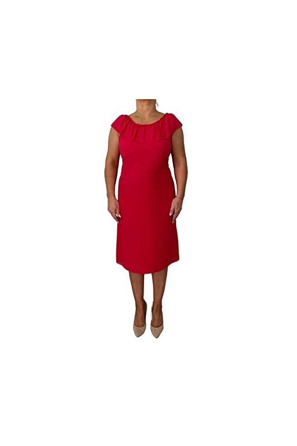 Aldona Robe pour Femme, Couleur Framboise, 40/Grande Taille