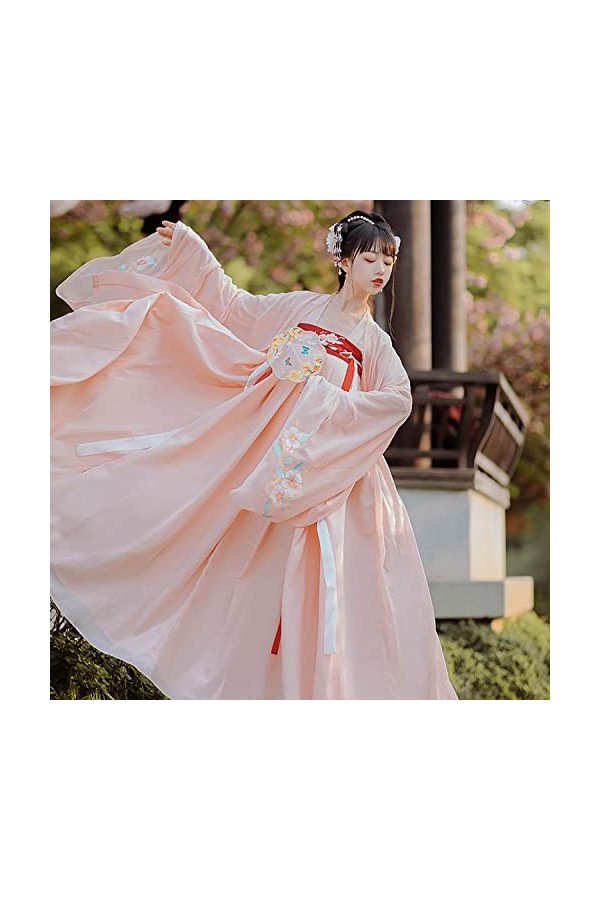 SUYGGCK Robe Ancienne Hanfu Femme Costumes Traditionnels Chinois vêtements féeriques Costume Hanfu Fluide Tenue Cosplay
