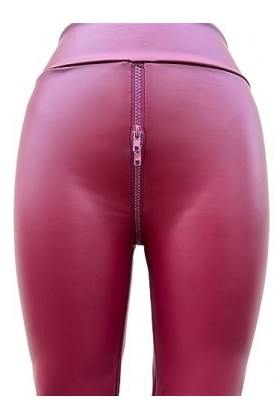 Pantalon Sexy en Cuir Noir Mat à Entrejambe Ouvert for Femmes, Exotique, Moulant, Slim, en Faux Cuir, Look mouillé, Tenue de 