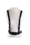 Chaîne de Corps Unisexe en Similicuir Punk réglable Ceinture de Harnais de Poitrine Ceinture Fantaisie pour Hommes Femmes Bou