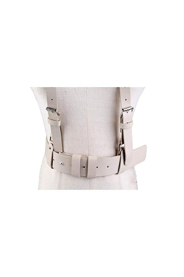 Chaîne de Corps Unisexe en Similicuir Punk réglable Ceinture de Harnais de Poitrine Ceinture Fantaisie pour Hommes Femmes Bou