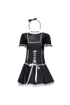 MERNEL Vêtements sexuels Sexy Anime Maid Suit Maid Suit Erotic Underwear Uniforme Temptation Game Suit Femmes Color : Black,